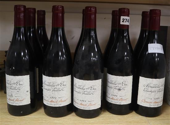 Eleven bottles of Monthelie ler Cru Champs Fullot, 2003